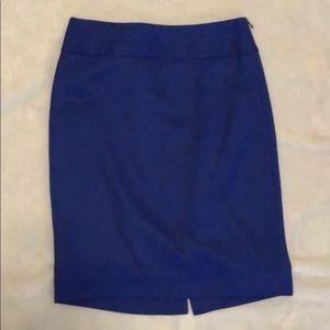 Vibrant blue pencil skirt